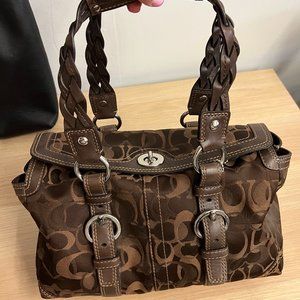 Authentic Brown Coach Shoulder Bag